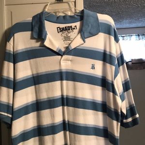 white& blue shady ltd polo tshirt